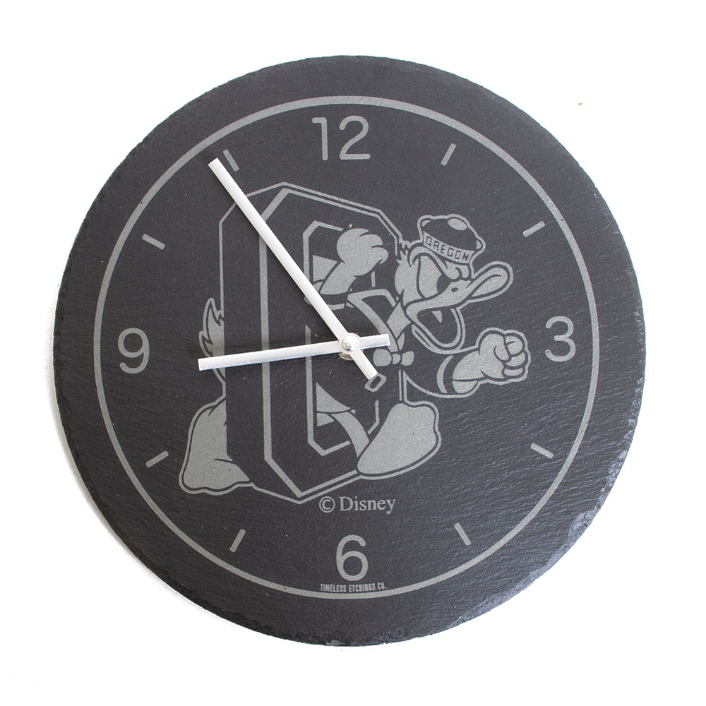 Duck through O (DTO), Timeless Etching, Slate, 12", Engraved, Clock